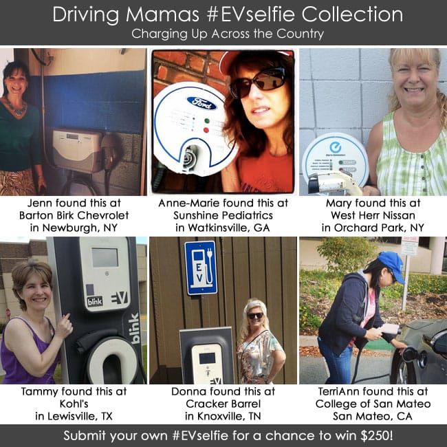 Driving Mamas #EVselfie Giveaway Photo Collection from across the country.