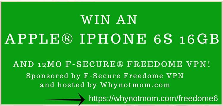 Technology | iPhone 6S giveaway 16GB and 12 months of F-Secure Freedome VPN service for public Wi-Fi