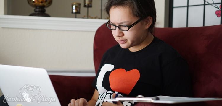 Education | Munchkin is busy with high school homeschool as we prepare for her future education today.