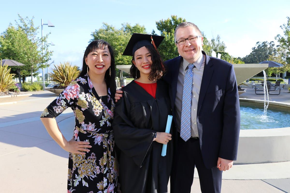 My daughter's high school graduation with photos of the ceremony — Class of 2019 plus her journey from homeschool to high col
