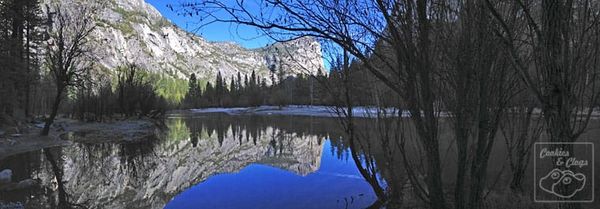 Mirror Lake Panorama in Yosemite Valley National Park