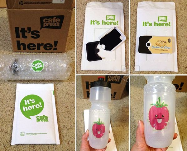CafePress review items iPhone Case & Water Bottle