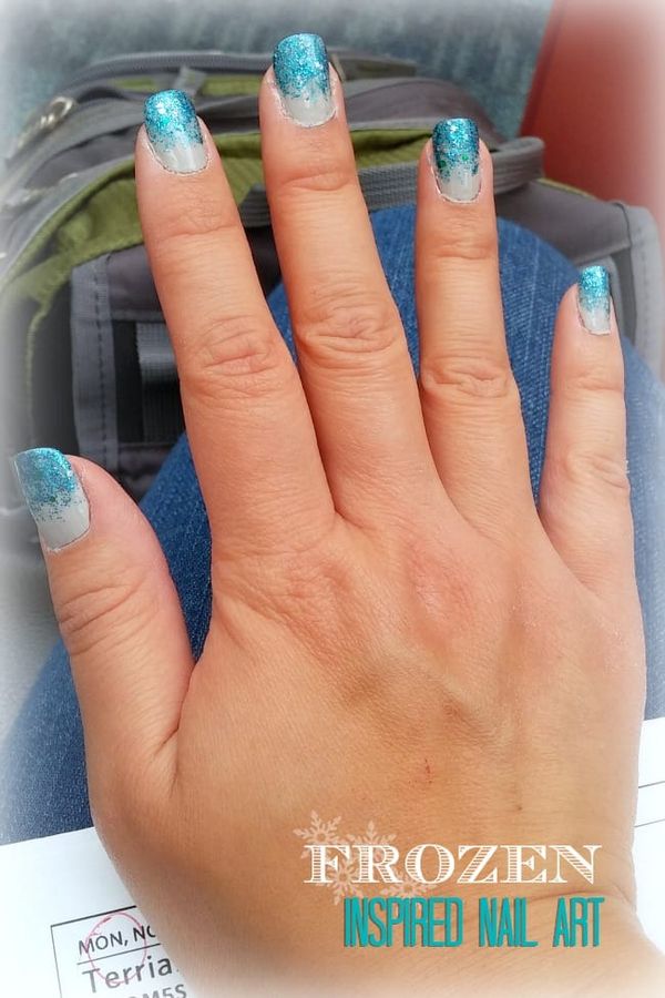 Disney's Frozen Movie inspired nail art #nailart