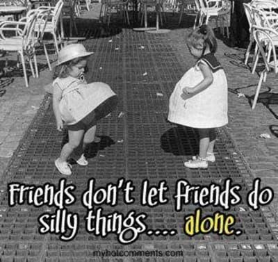 Quote about friends: Do something silly alone #Quotes