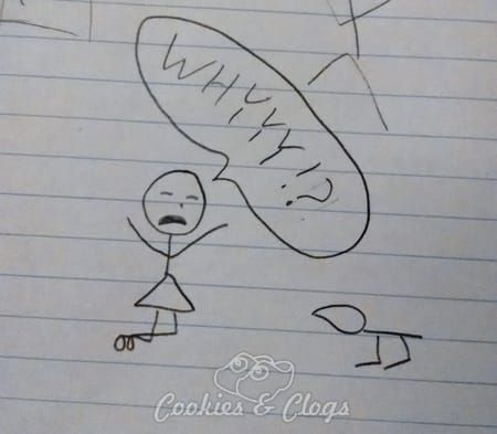 My teen / tween daughter's doodle during language arts lesson #humor #homeschool
