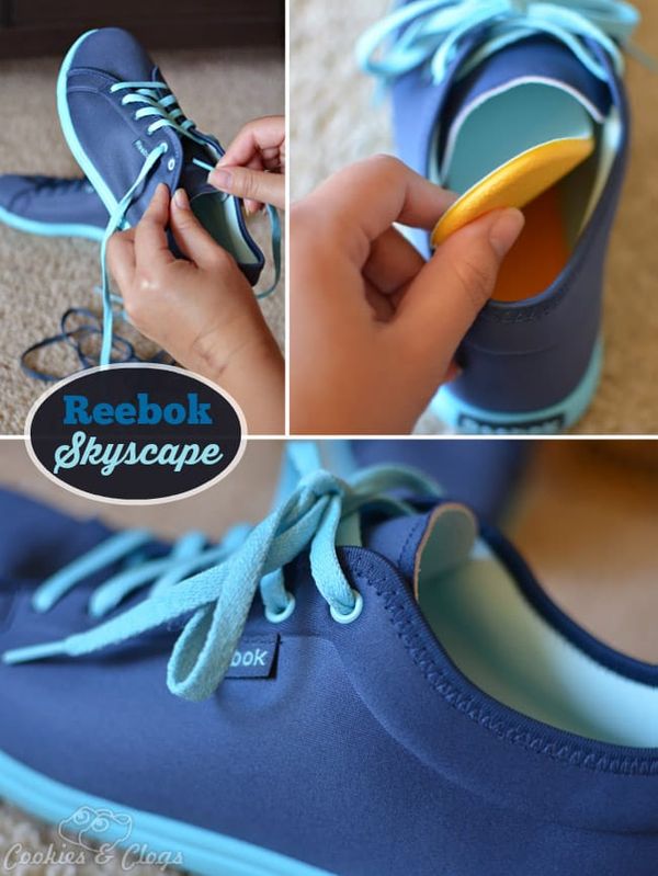 Reebok Skyscape casual shoes in black, navy, pink, gray – Review #Skyscape #MC