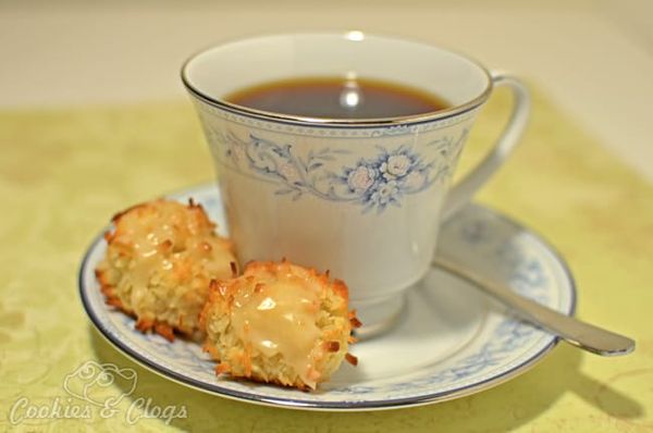 Cookies & Clogs | Food | Gluten-Free Coffee-Glazed Coconut Macaroon Recipe for International Coffee Day #Recipes #CoffeeDay