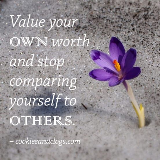 Quotes about Life | Positive and motivational quote to value your self and to stop comparing.