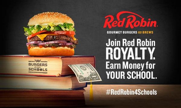 Food | Education | Red Robin Royalty members can donate 1% of their check to the school of their choice. Find out where to re