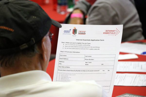 Internet Essentials from Comcast connects low-income children, adults, and seniors to the internet. Application form paper or