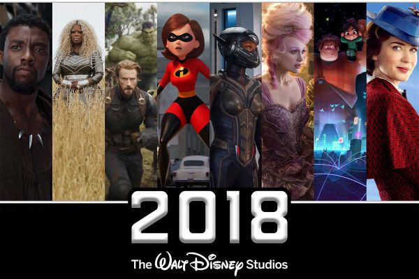 2018 Disney Movies + Marvel, LucasFilm, and Pixar Motion Pictures Slate