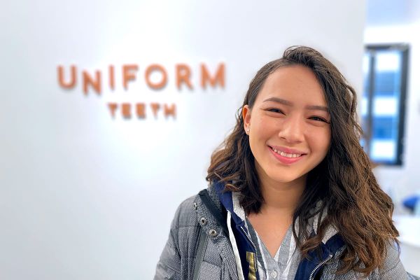 Braces Alternative Clear Aligners with Uniform Teeth San Francisco Teen