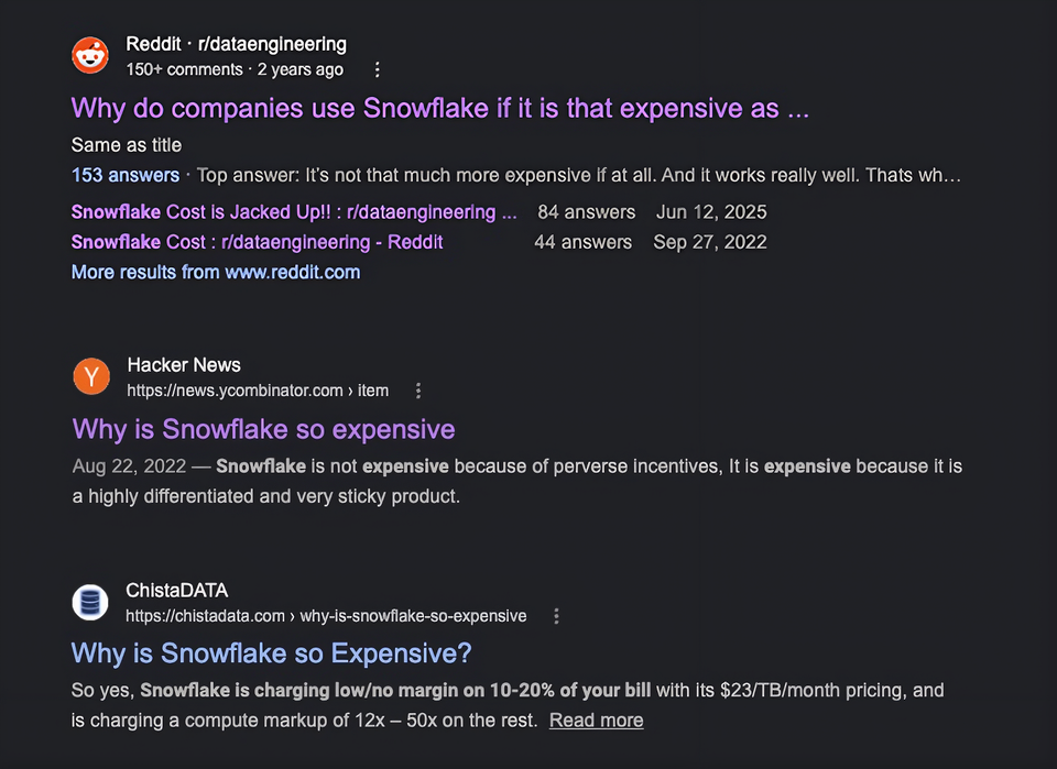Why Snowflake is expensive (they're marking up EC2s)