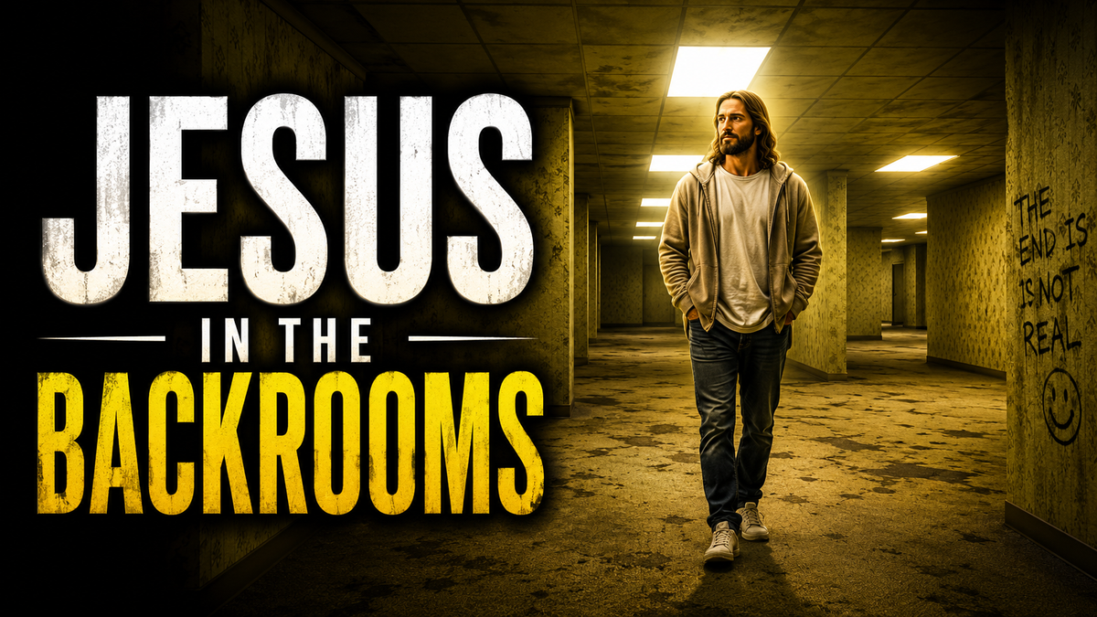 Jesus in the Backrooms, Where the Light Hummed Like a Warning