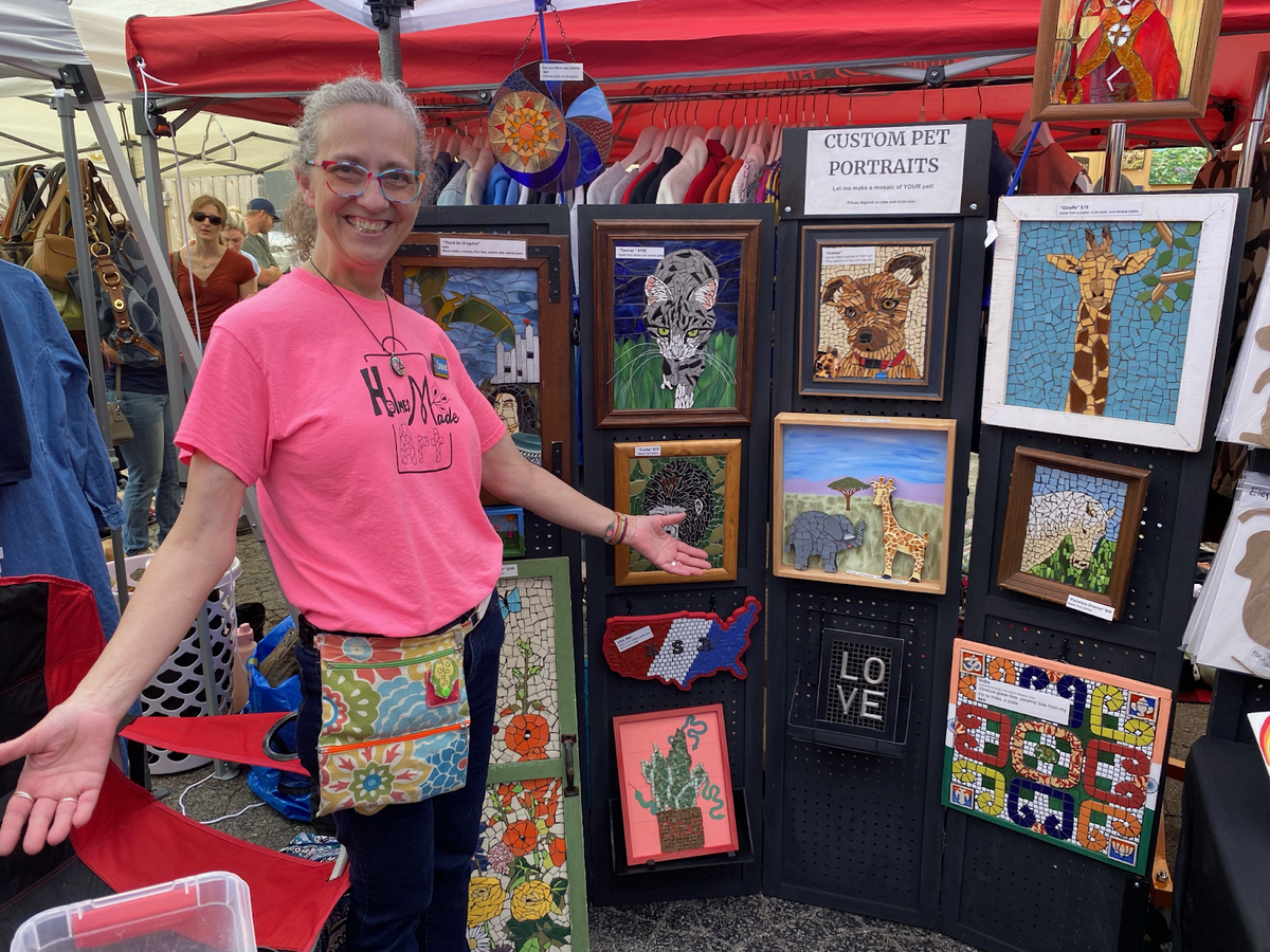 A pet's misunderstanding leads to a career in mosaic