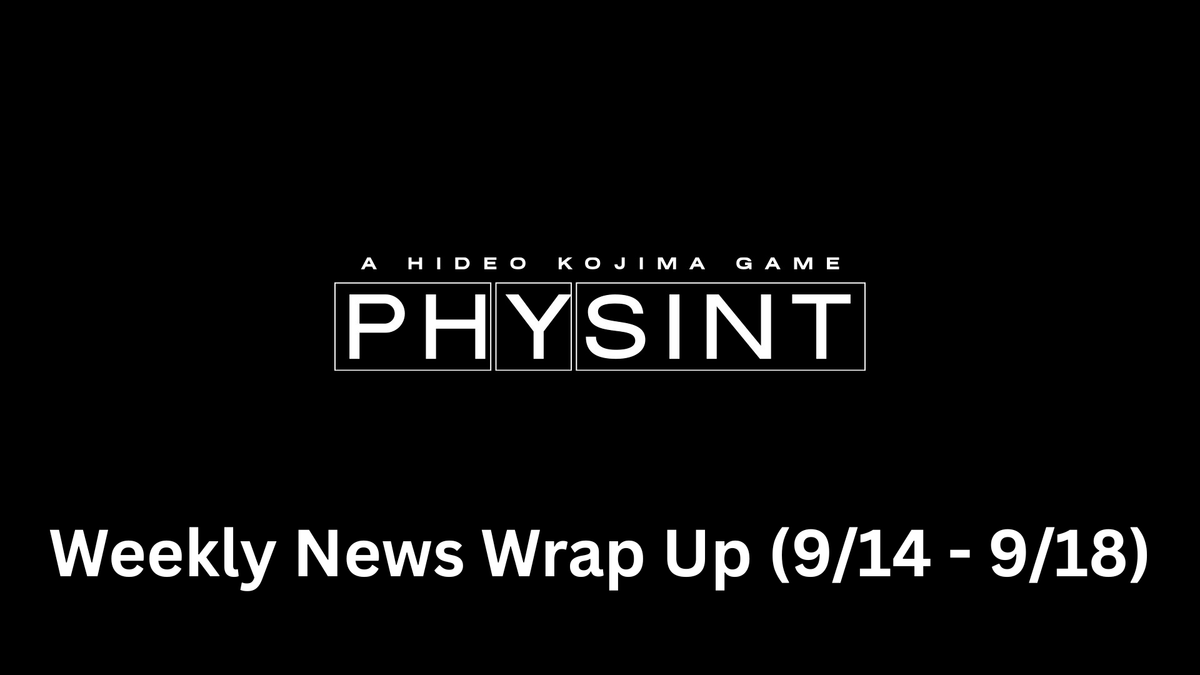 Weekly News Wrap Up (9/14 - 9/18)