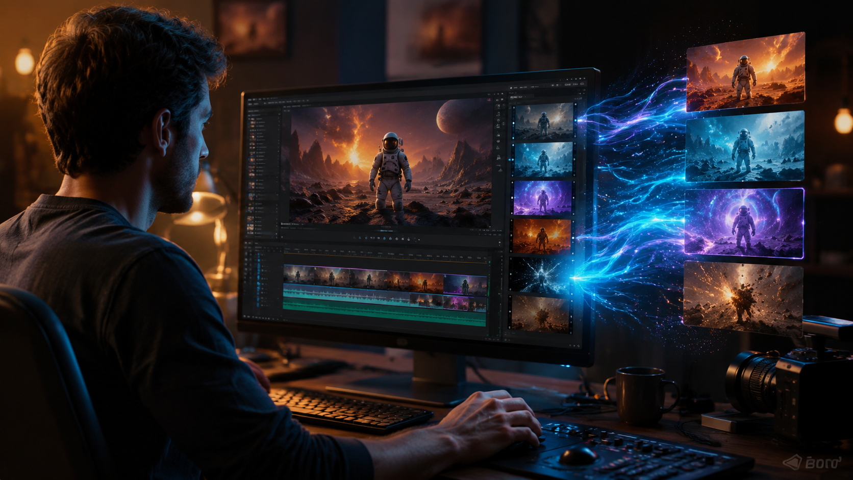 Illustration: how to add effects with ai video editor