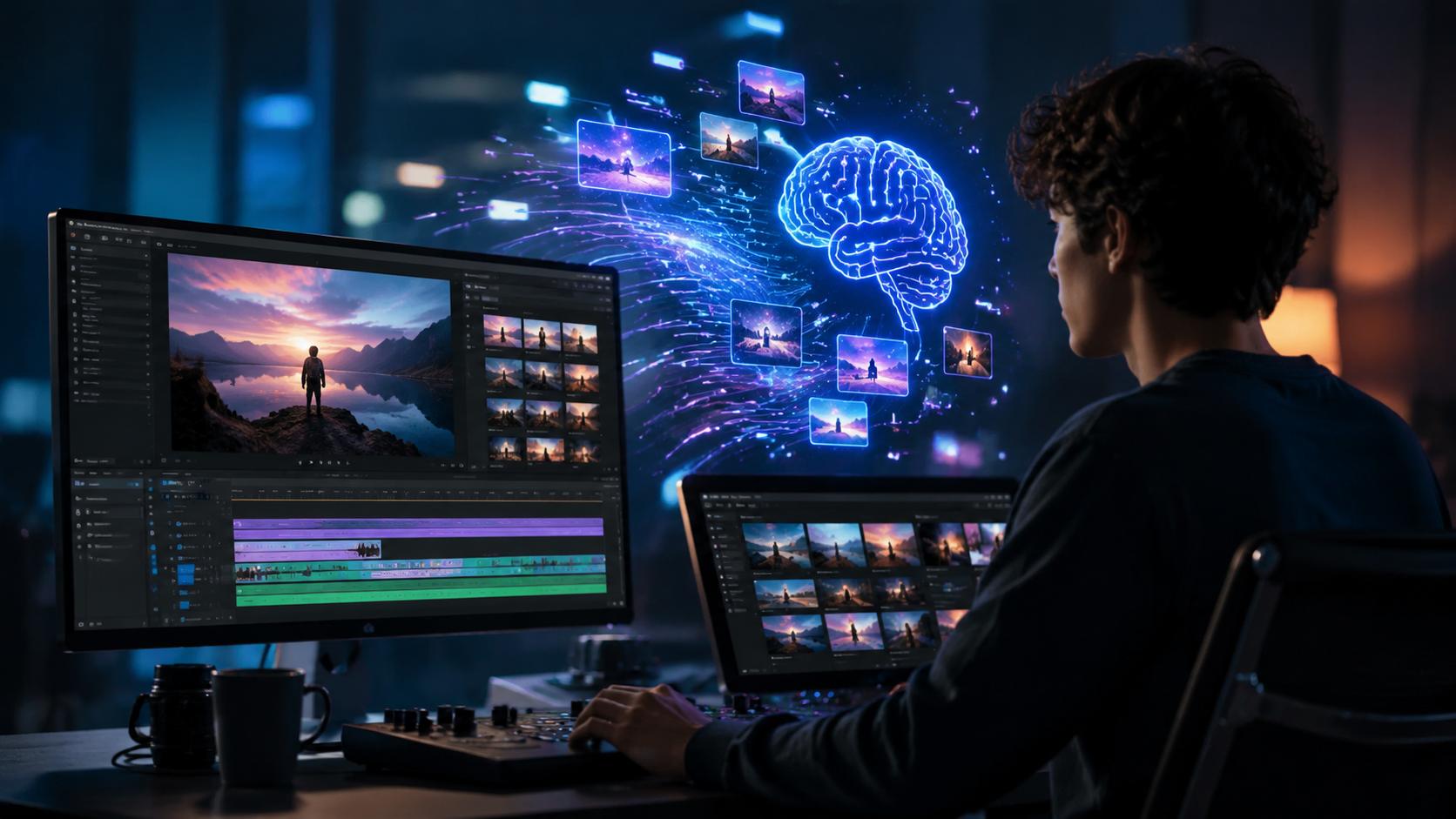 Illustration: ai video editor market growth