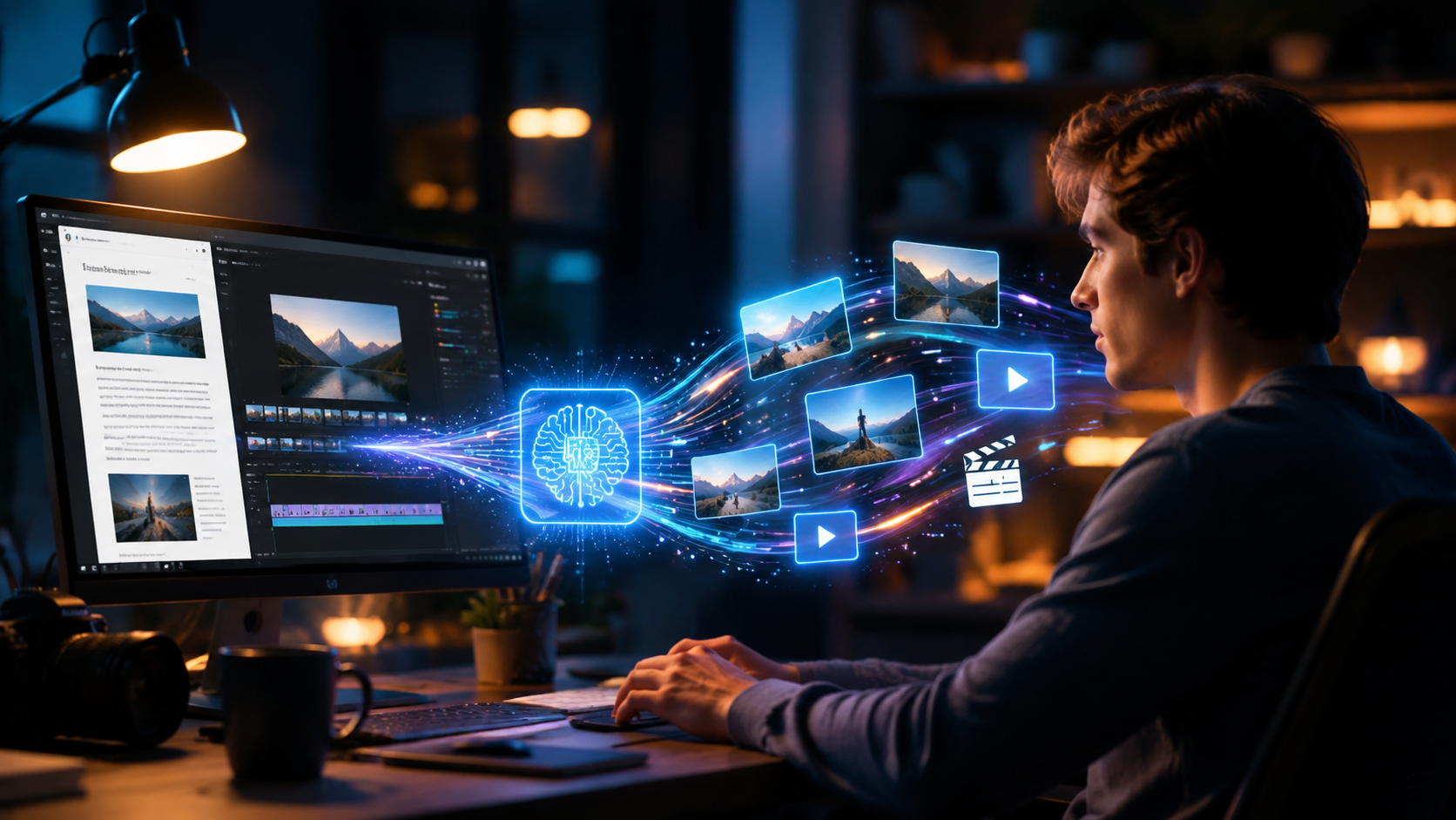 Illustration: how to convert blog posts to video with ai