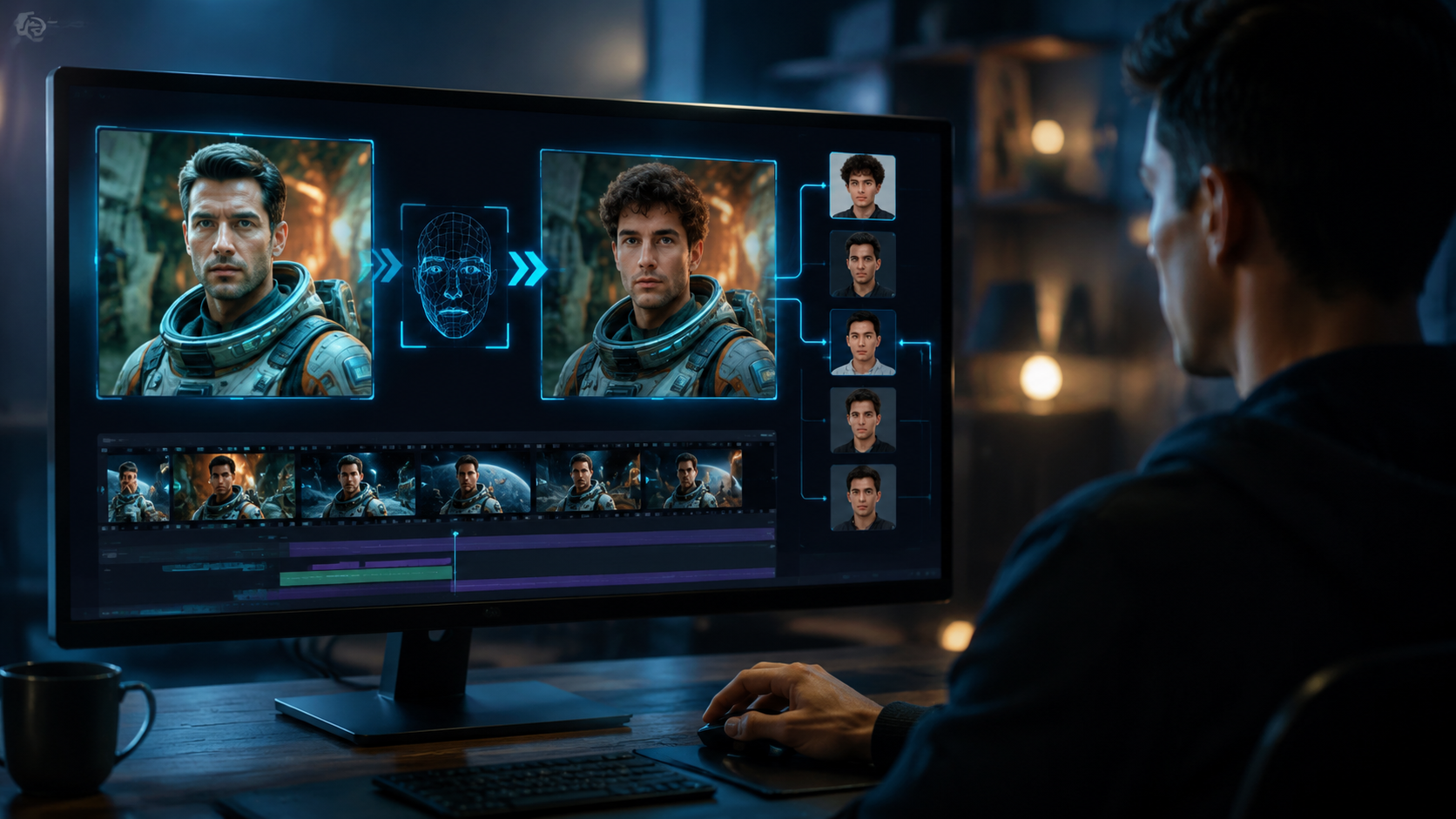 Illustration: ai video generator with face swap