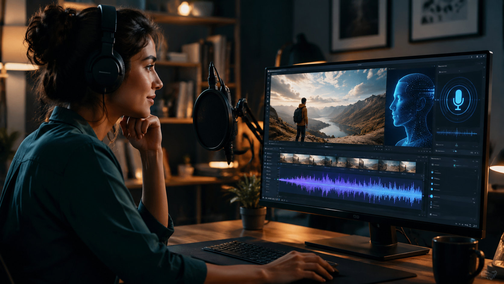 Illustration: how to add voiceover with ai video tool