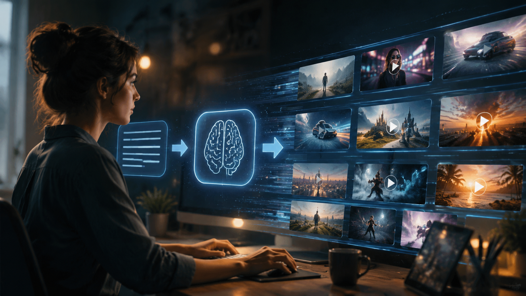 Illustration: text to video ai with templates