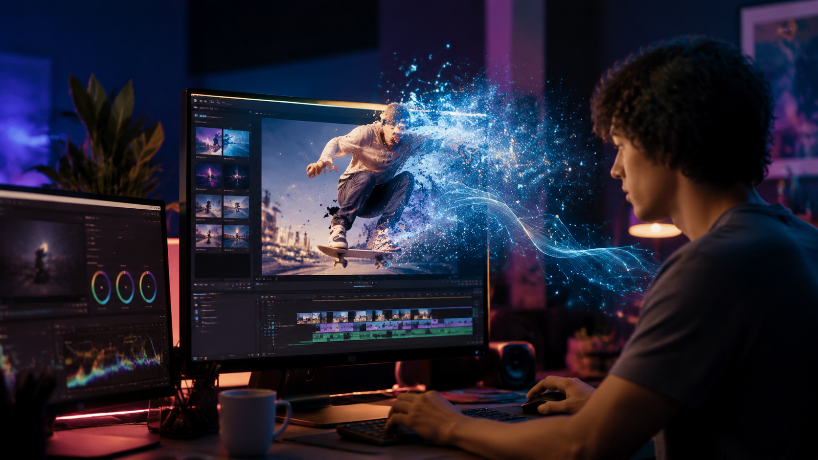 Illustration: how to add effects with ai video editing