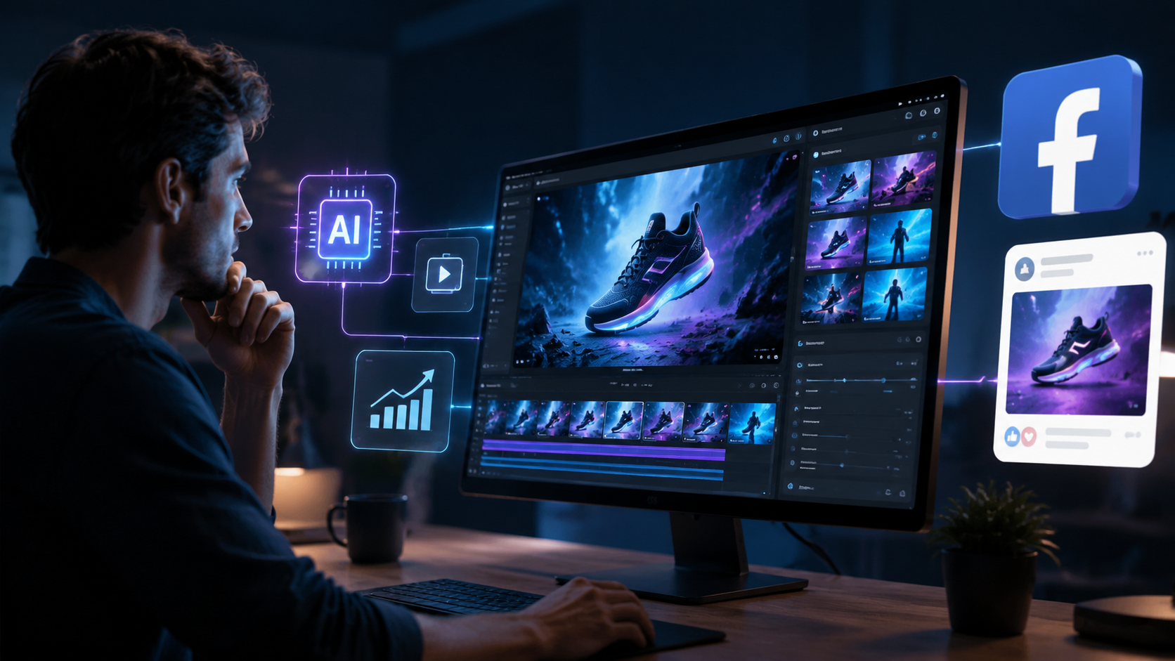 Illustration: best ai video generator for facebook ads