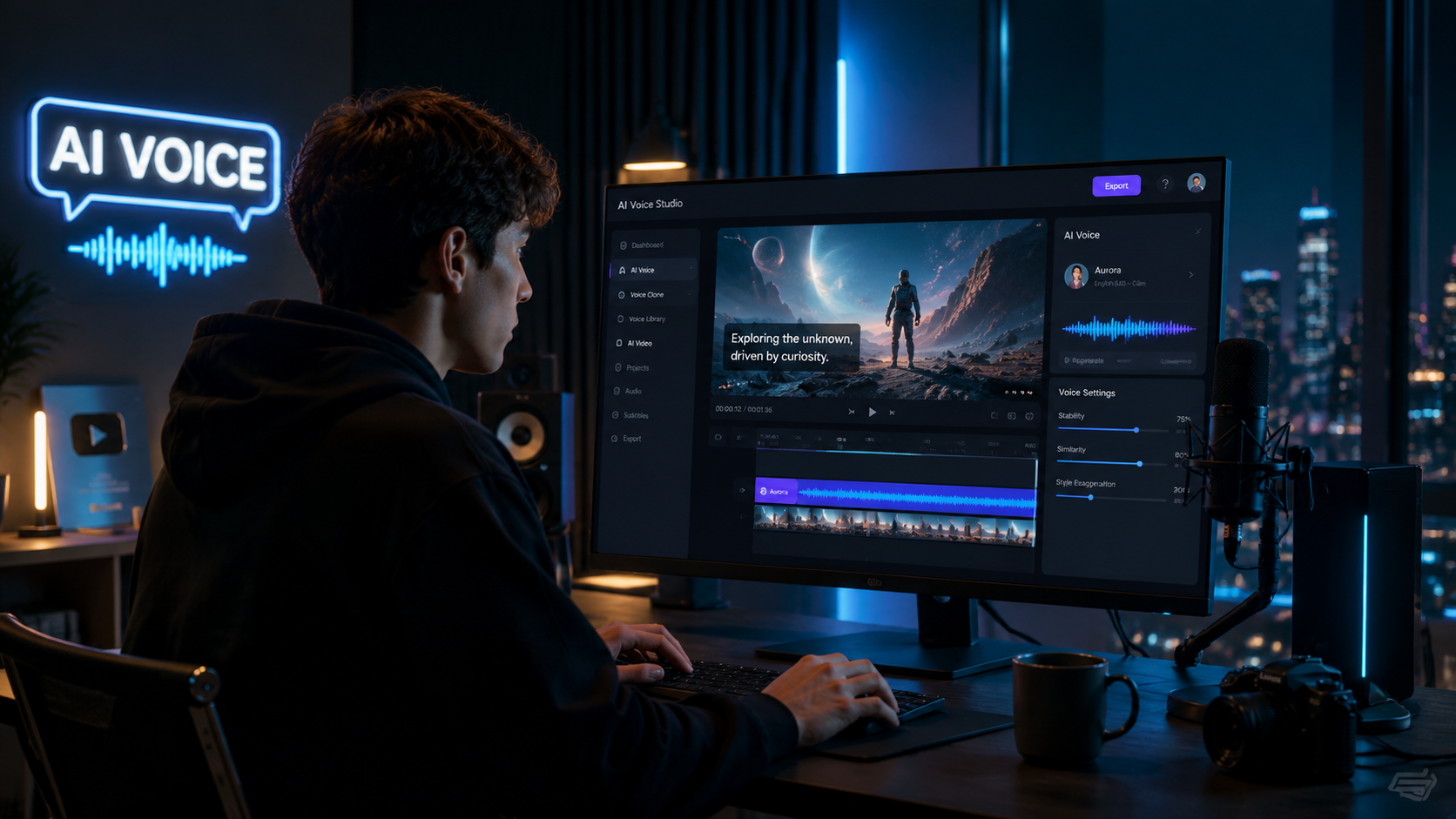 Illustration: how to add voice to ai videos