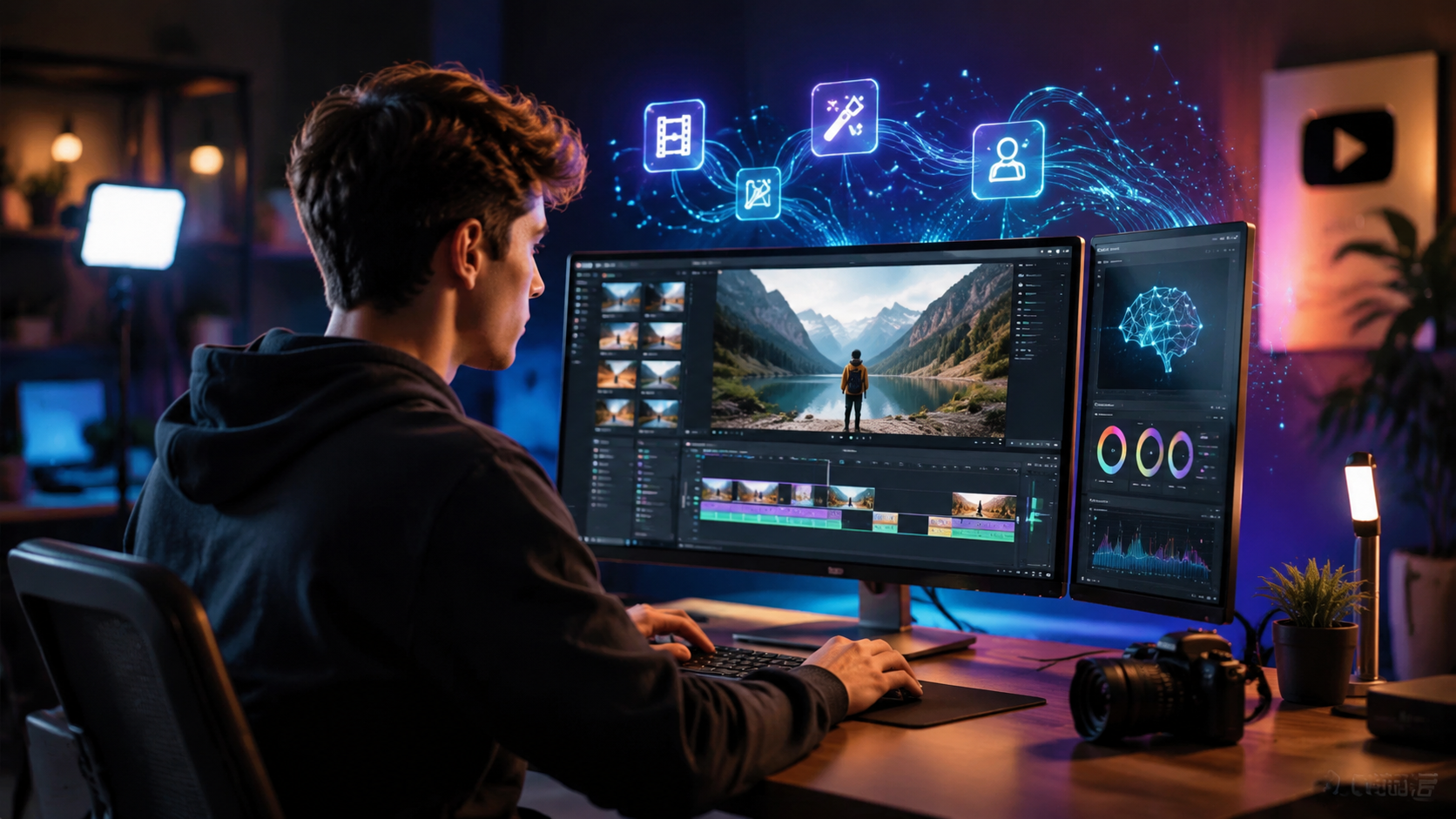 Illustration: ai video editing for youtube creators 2026