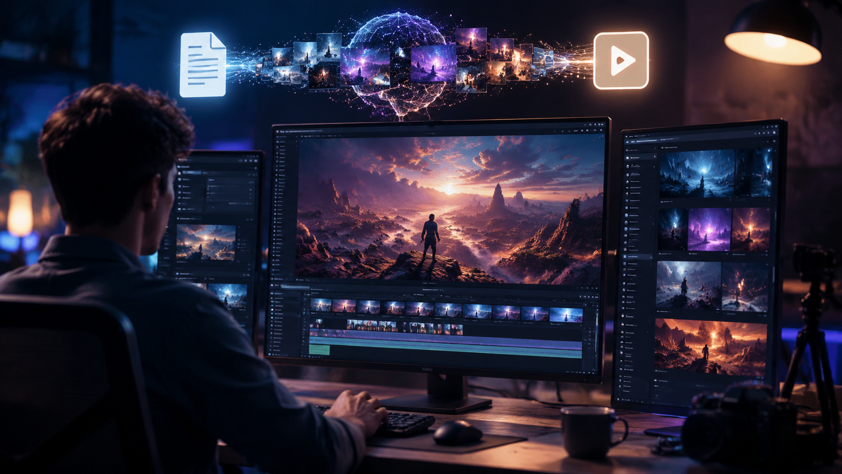 Illustration: text to video ai for content creation