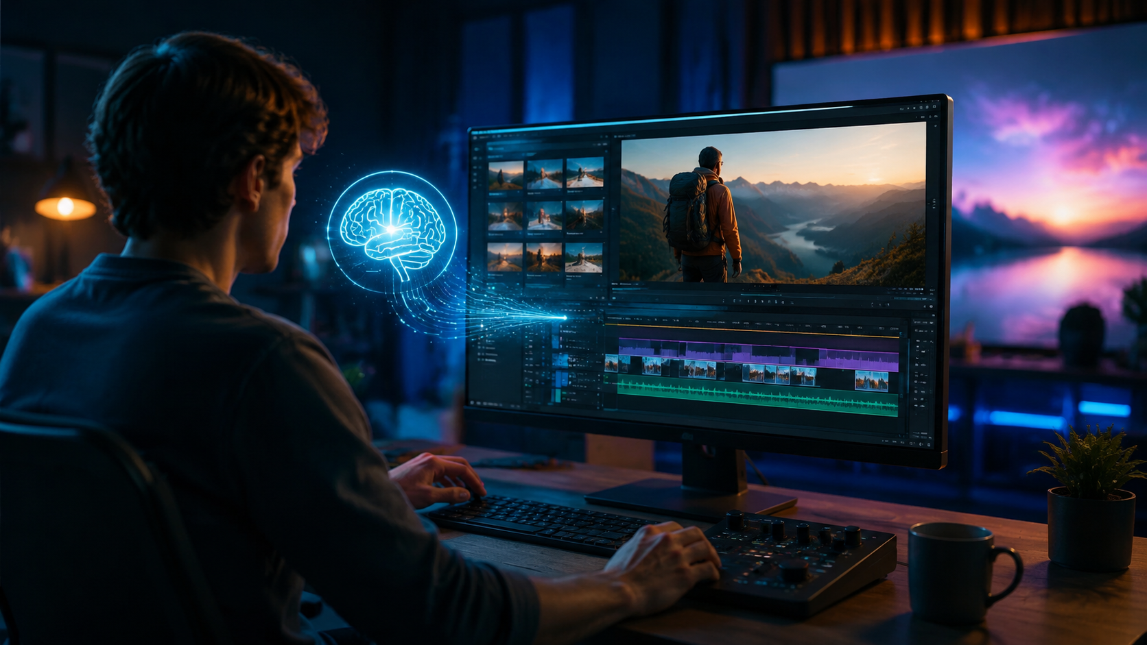 Illustration: ai powered video editing platforms