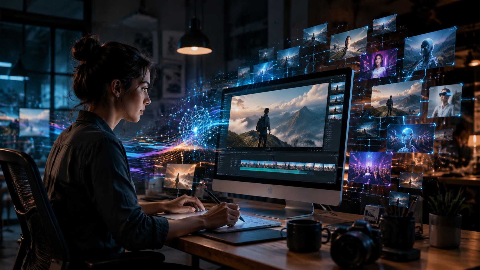 Illustration: modern content workflows ai video