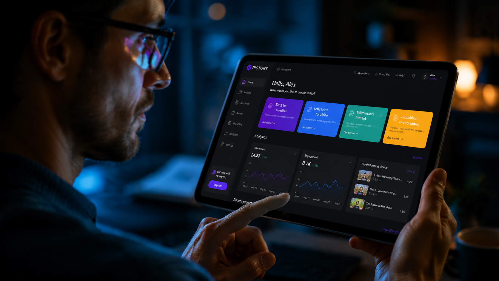 Illustration: review of pictory ai for creators