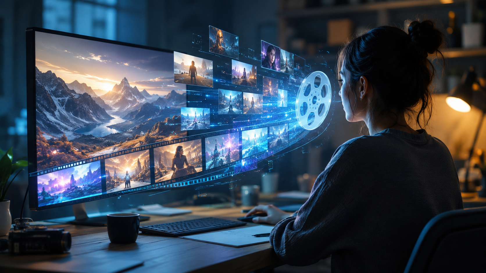 Illustration: text to video ai free trial options