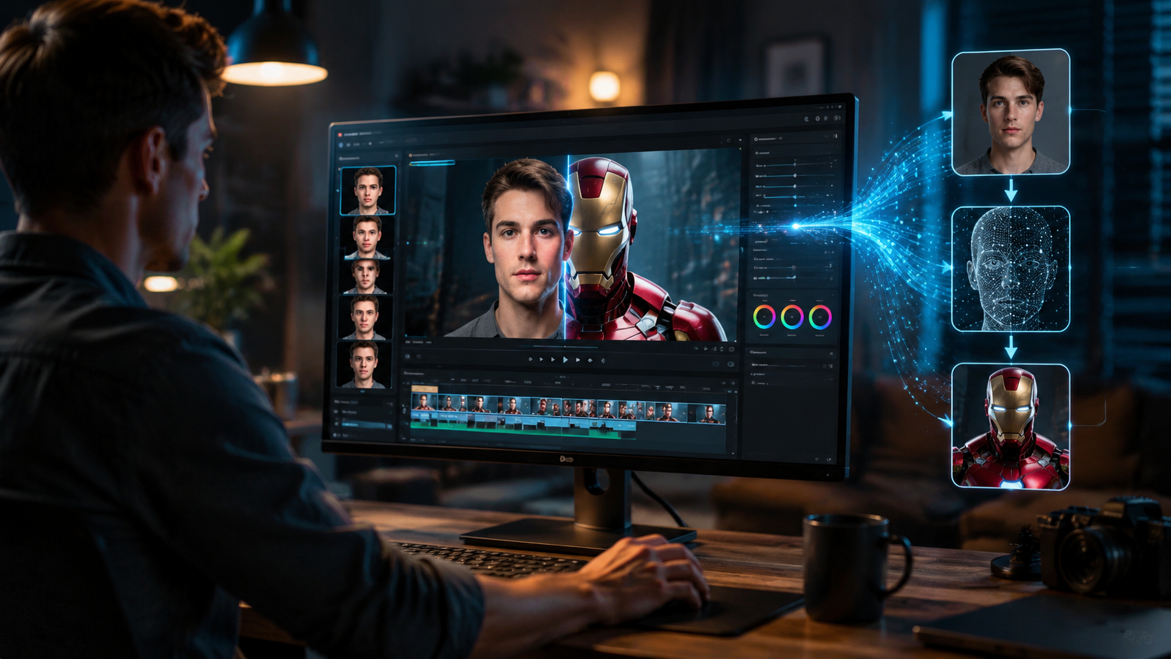 Illustration: ai video generator with face swap feature