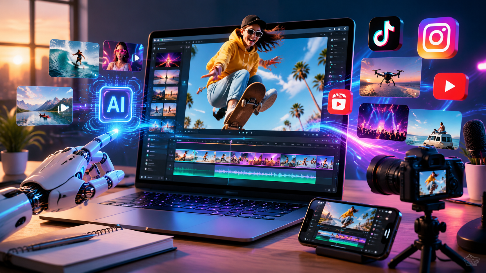 Illustration: top ai video tools for social media 2026
