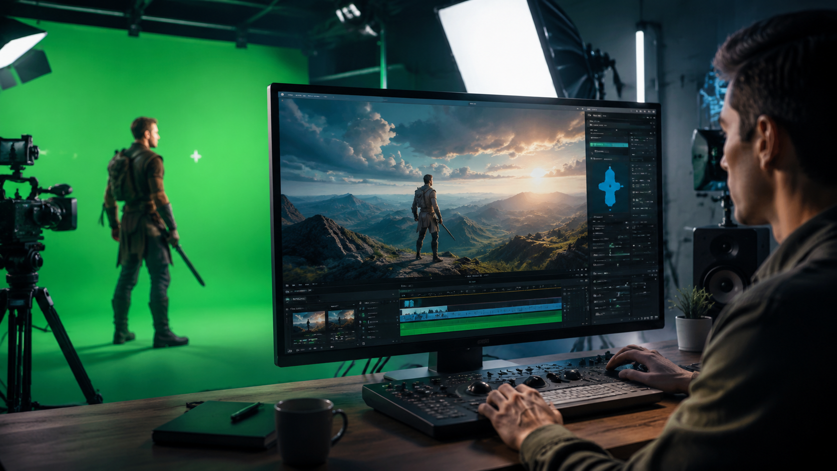 Illustration: ai video editing for green screen