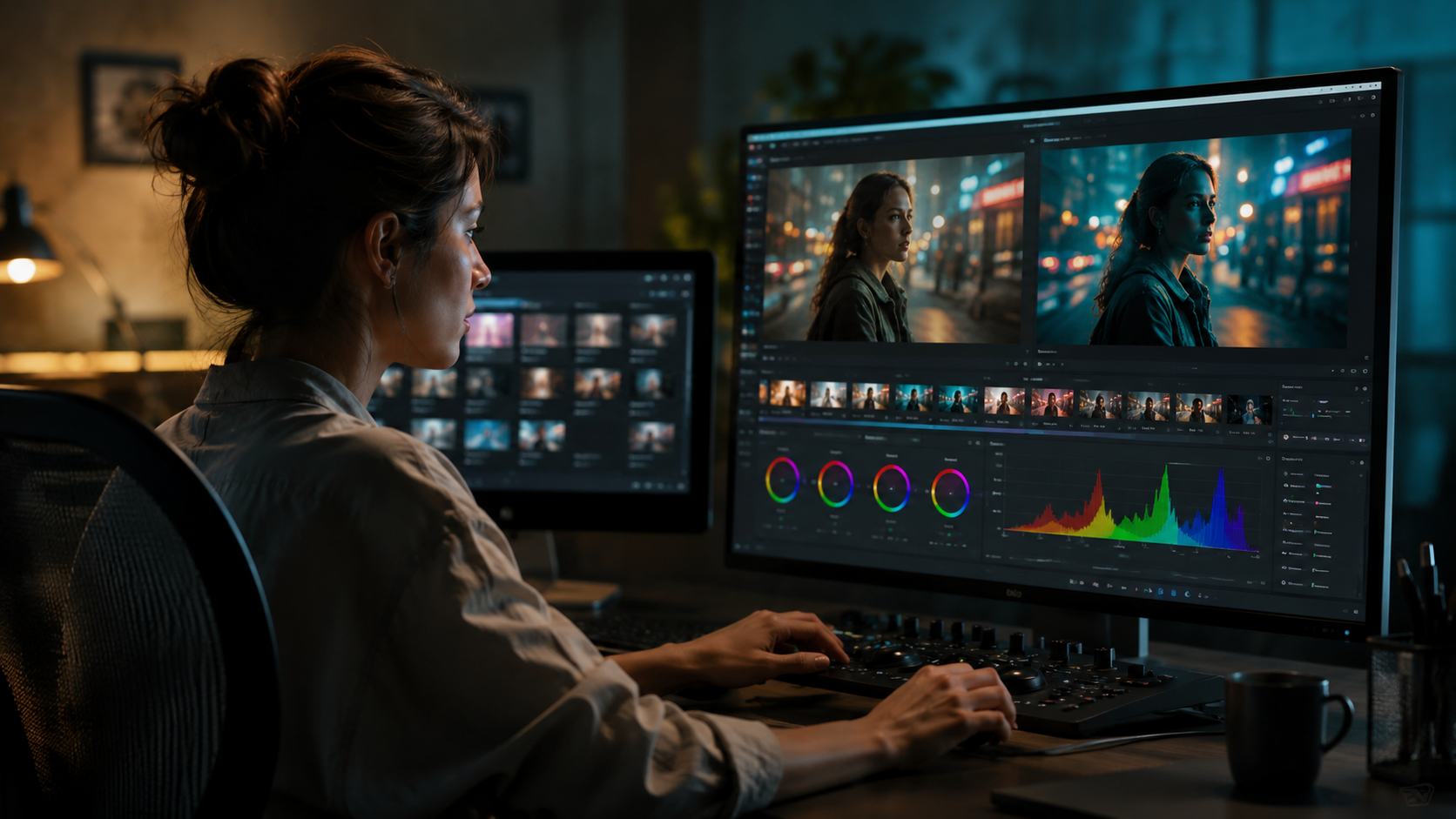Illustration: ai video editing for color correction