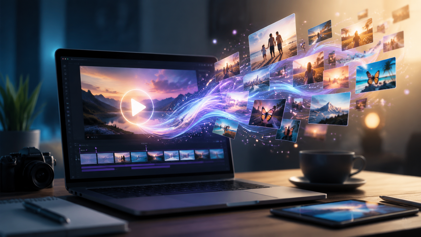 Illustration: ai video generator for slideshows