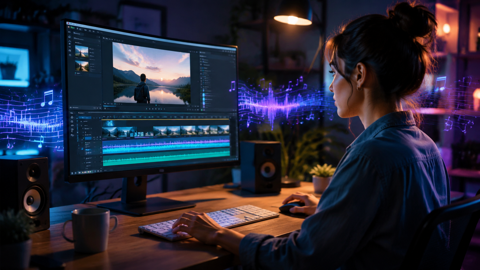 Illustration: how to add background music with ai video tool