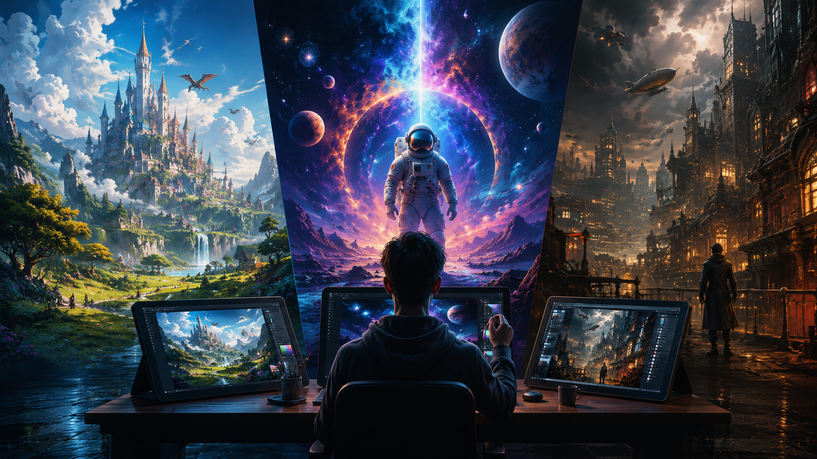 Illustration: DALL-E 3 vs Midjourney vs Digen AI