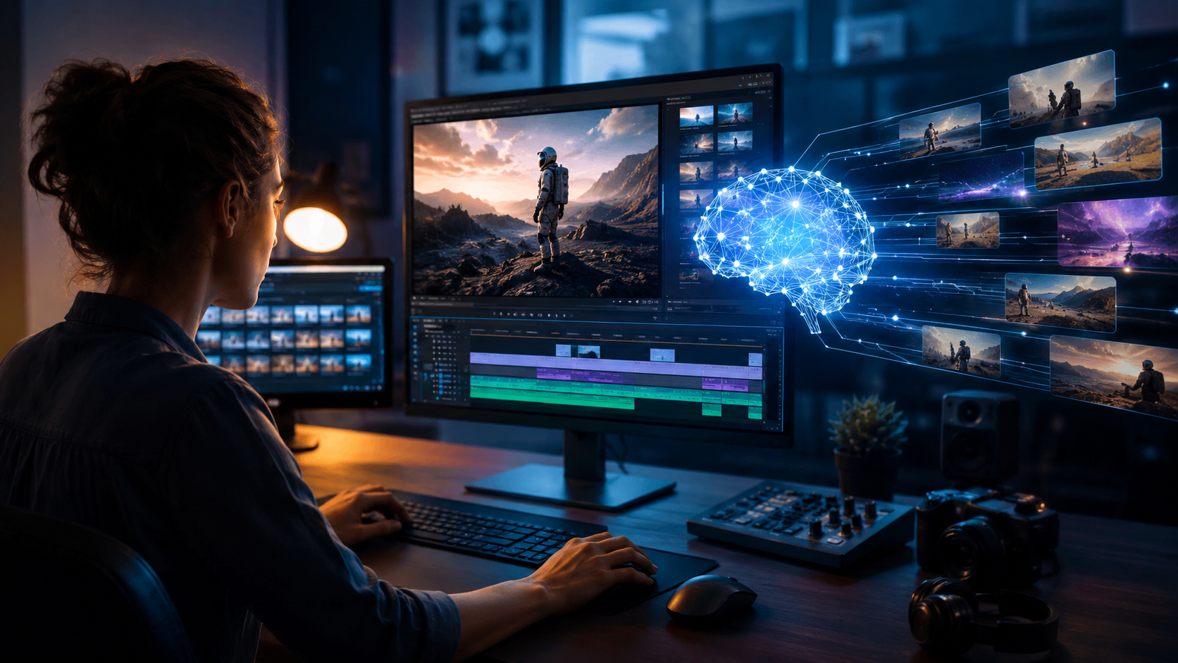 Illustration: ai powered video editing tools