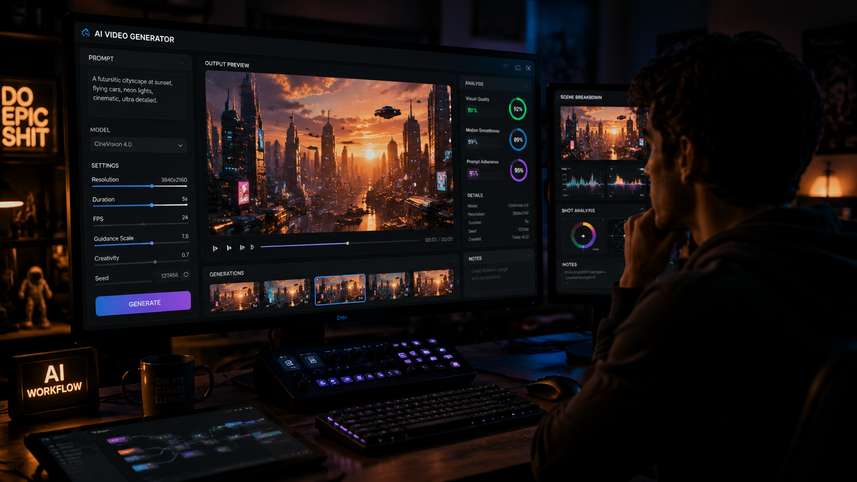 Illustration: automated video generation with ai