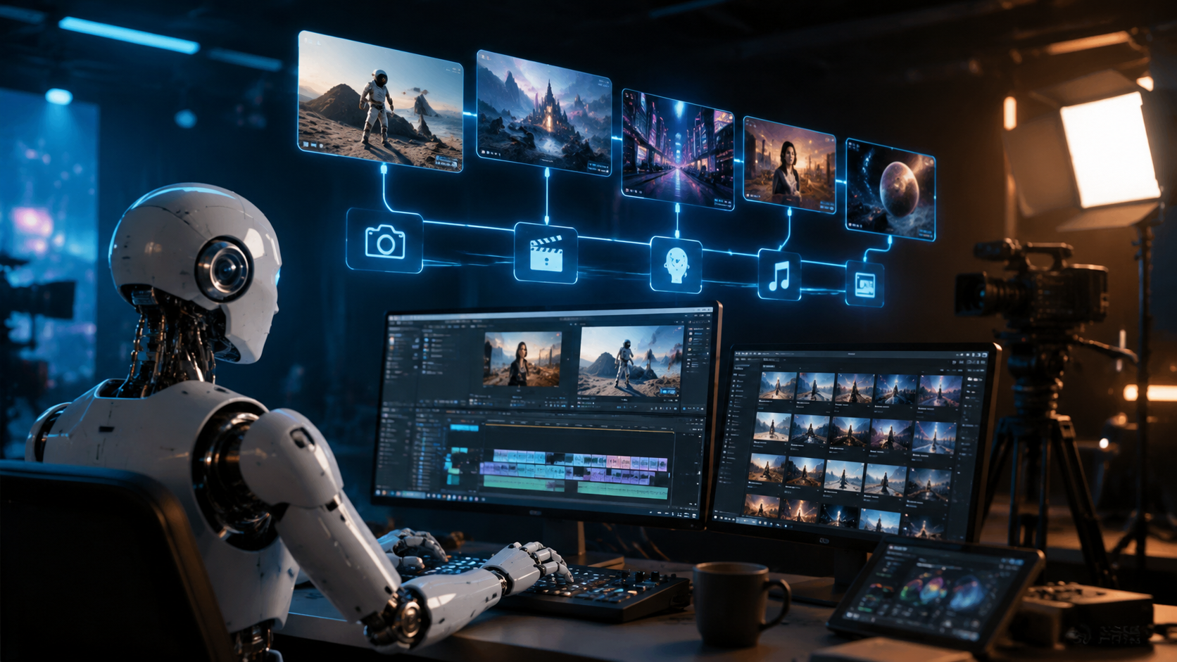 Illustration: automated AI video production agent