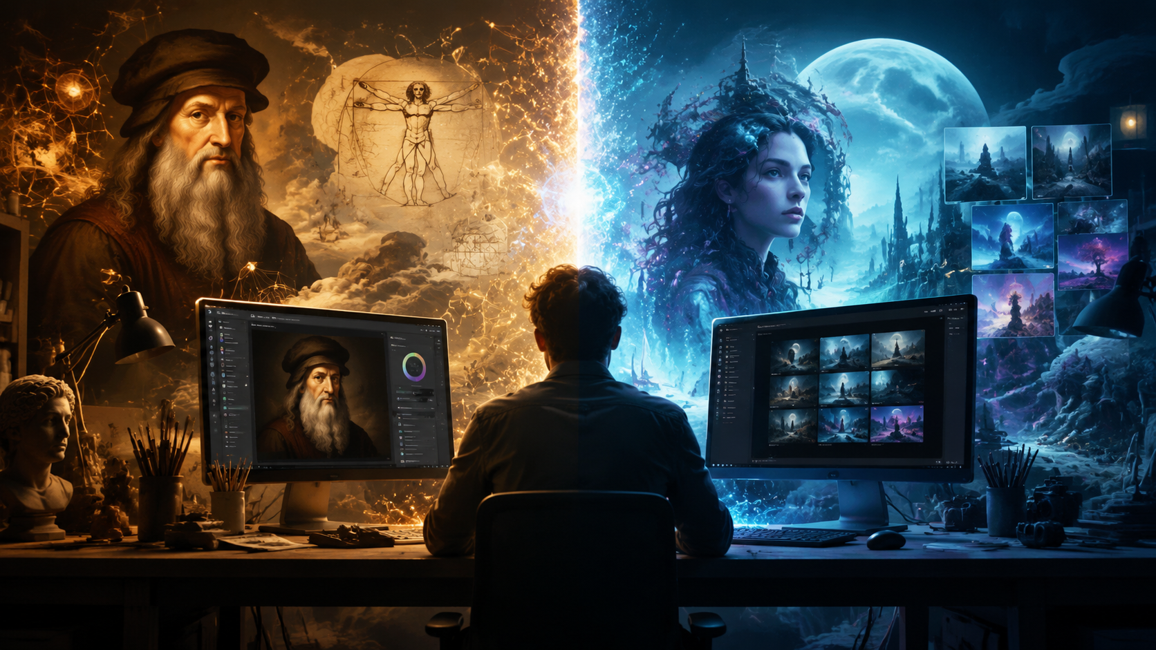 Illustration: Leonardo AI vs Midjourney comparison