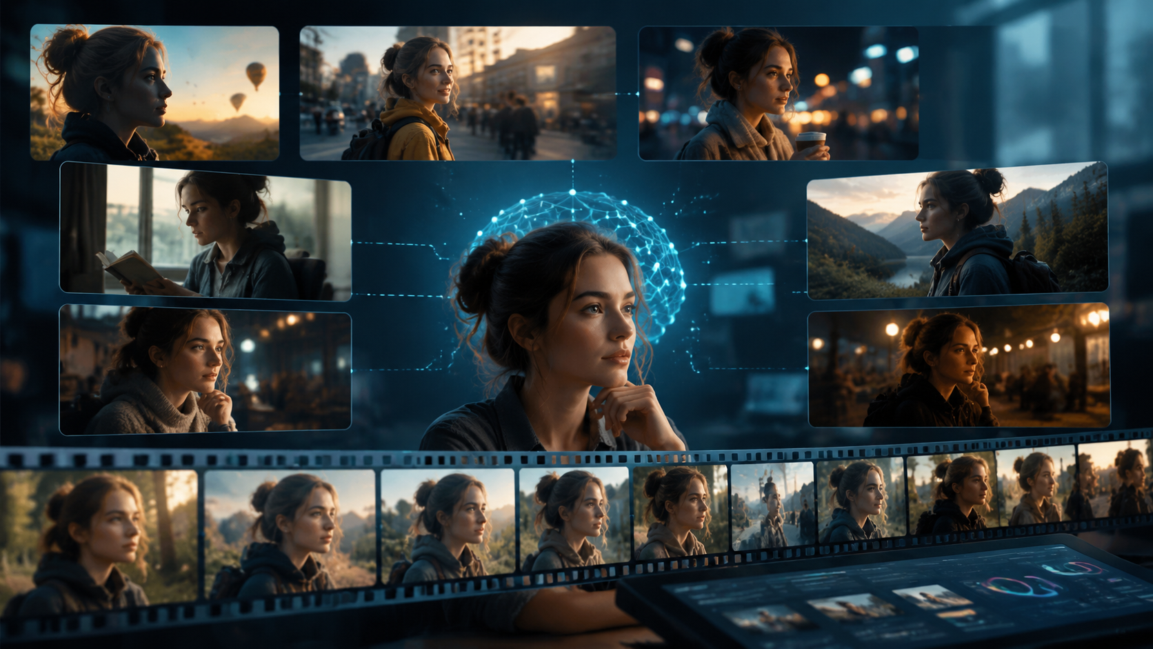 Illustration: AI video agent consistent characters