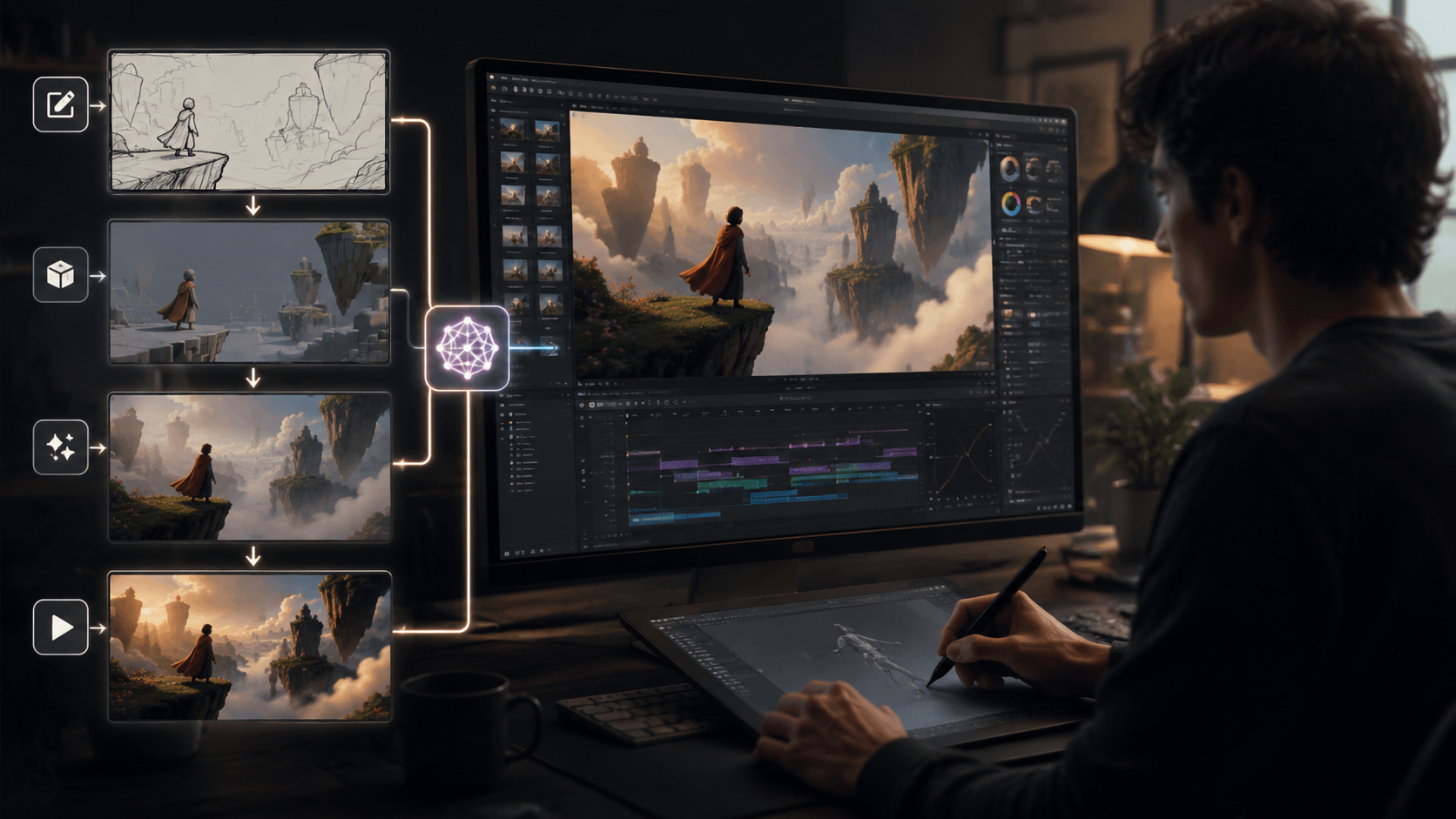 how to create animations with ai workflow