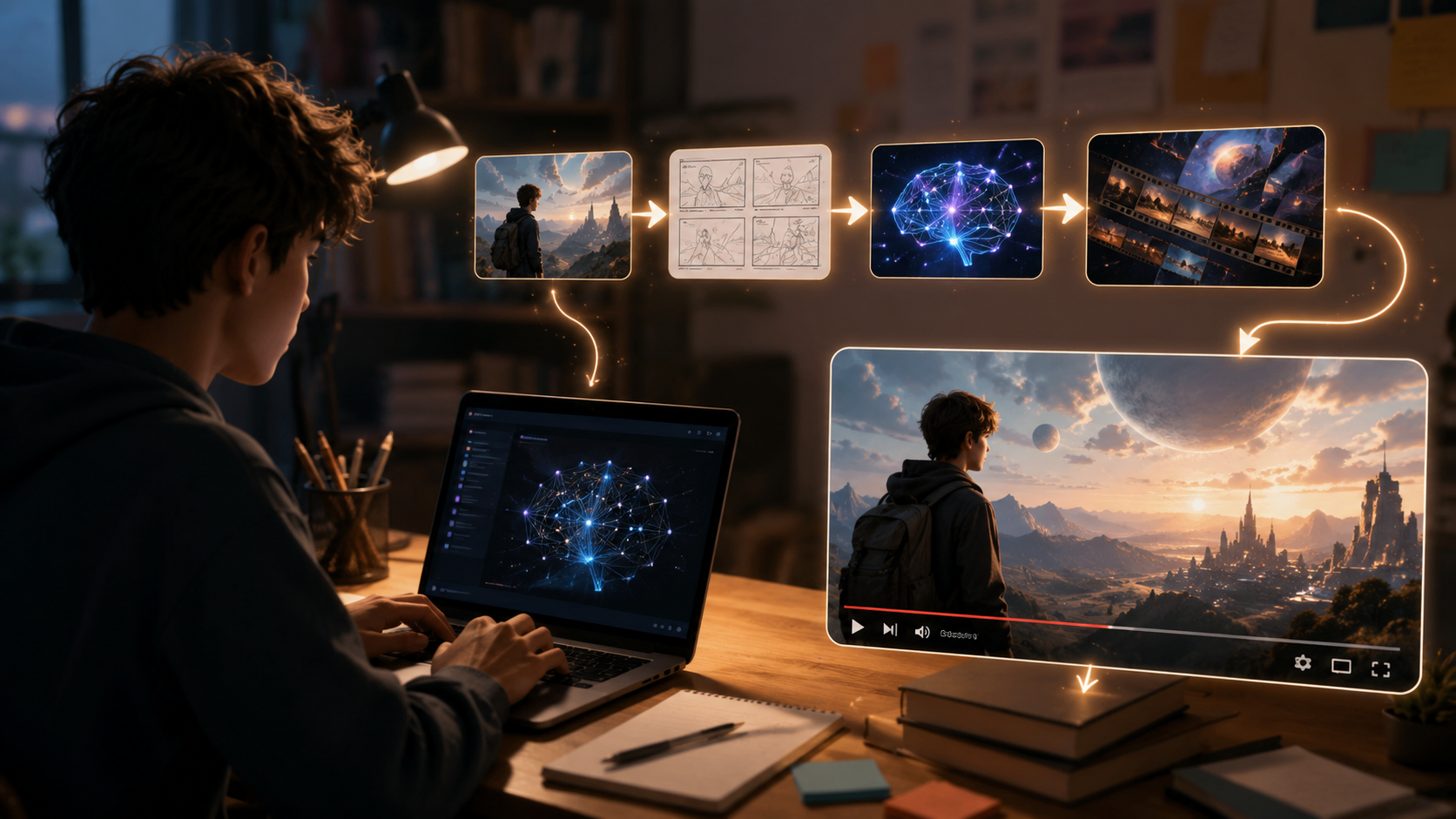 free text to video ai for students workflow