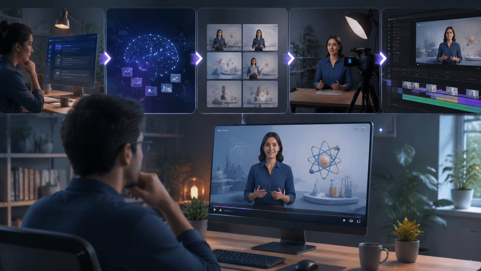 ai video generator for e-learning tutorials workflow